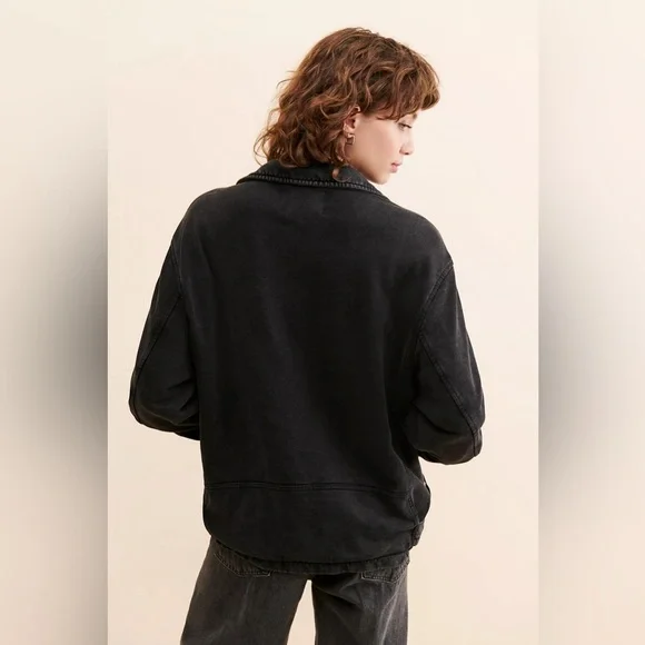 free people Rebel Knit Oversized Moto Jacket - Picture 3 of 4